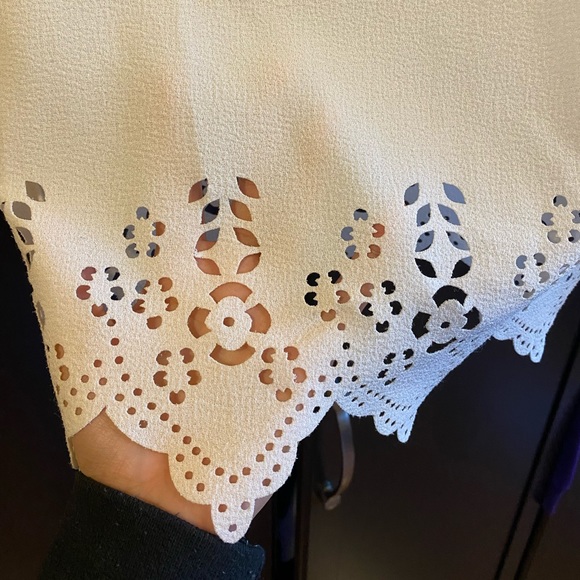 White Blouse with Cuts - Picture 2 of 6